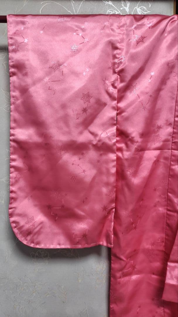 RK536洗える子供着物着丈92センチ裄丈46センチ重ね襟付き綺麗美品3歳用