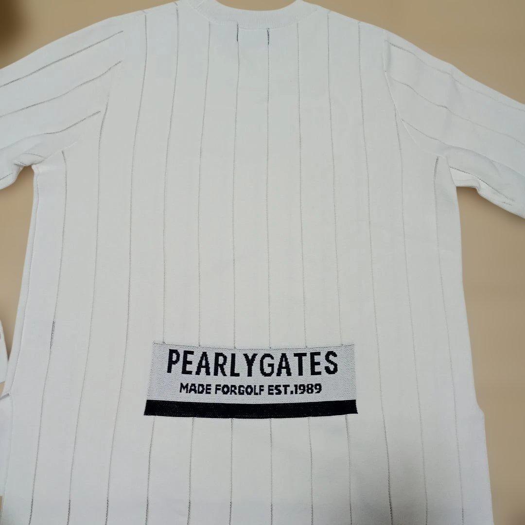 パーリーゲイツPEARLY GATES ストライプセーター ホワイト