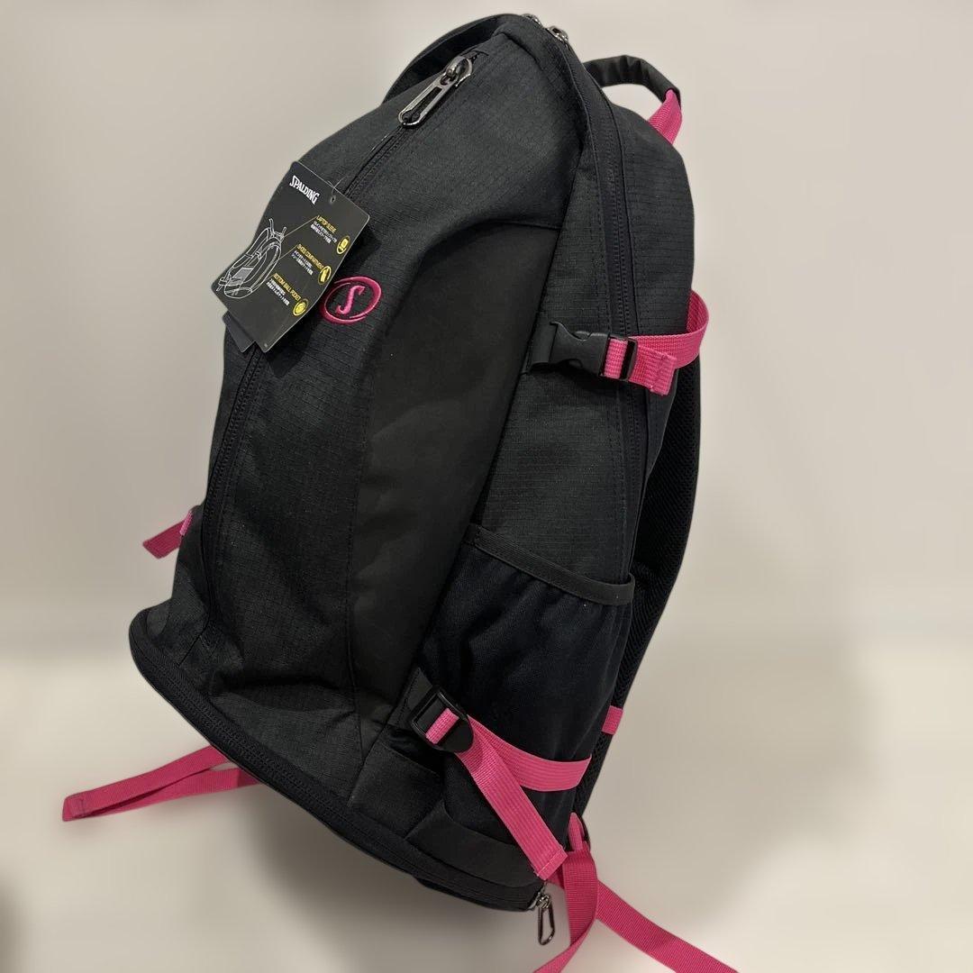 【新品】SPALDING ケイジャー ピンクバスケットボール用バッグ 32L