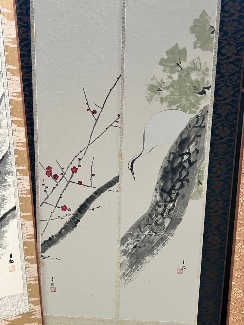 工芸品　世界救世教　観音 鶴梅　7点セット　岡田茂吉