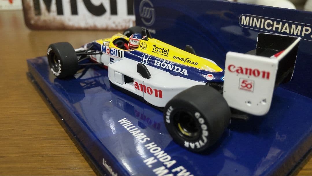 ミニチャンプス製.ウイリアムズ.ホンダ.ＦＷ１１Ｂ.１９８７年. マンセル仕様