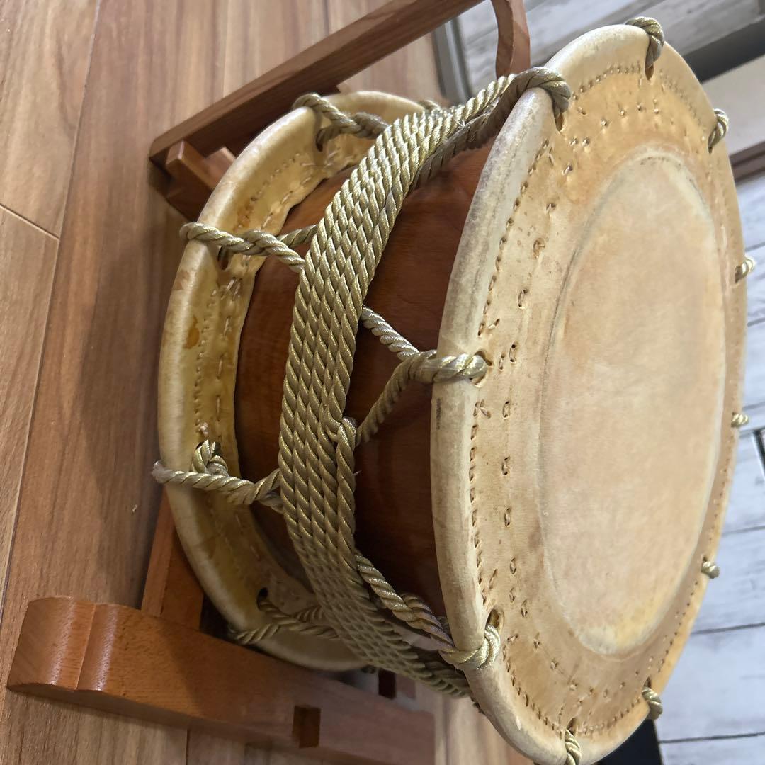 和太鼓 締め太鼓　和楽器　スタンド付き