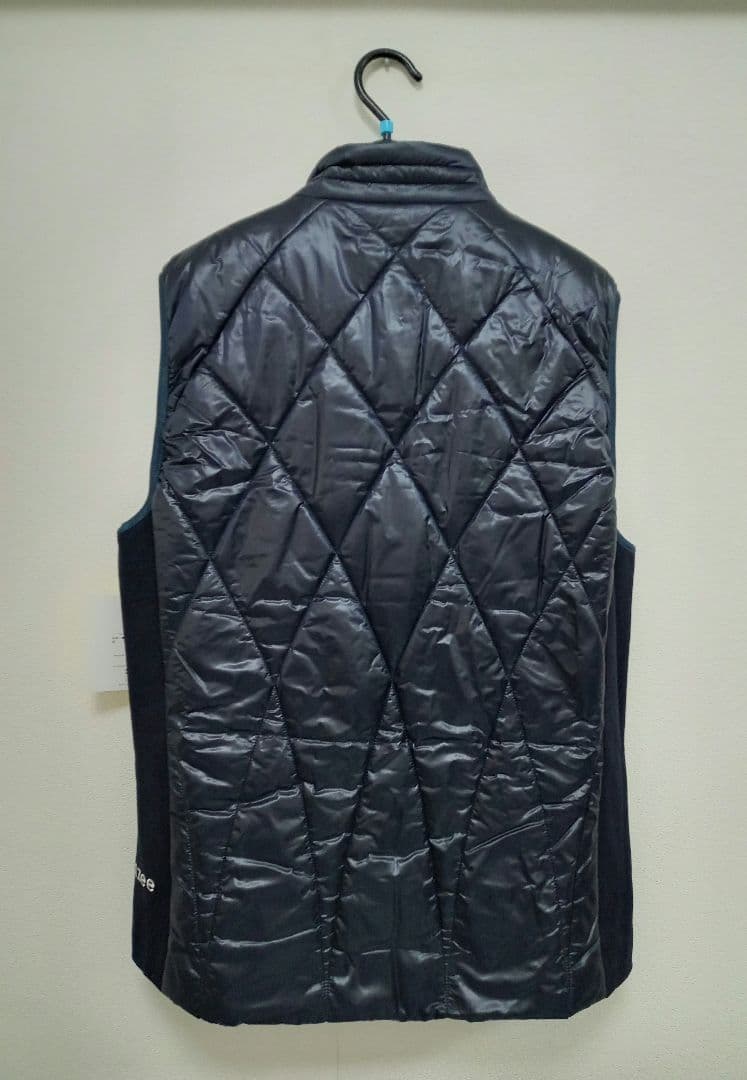 新品 monzee モンジー 中綿 ベスト サイズＬ ネイビー
