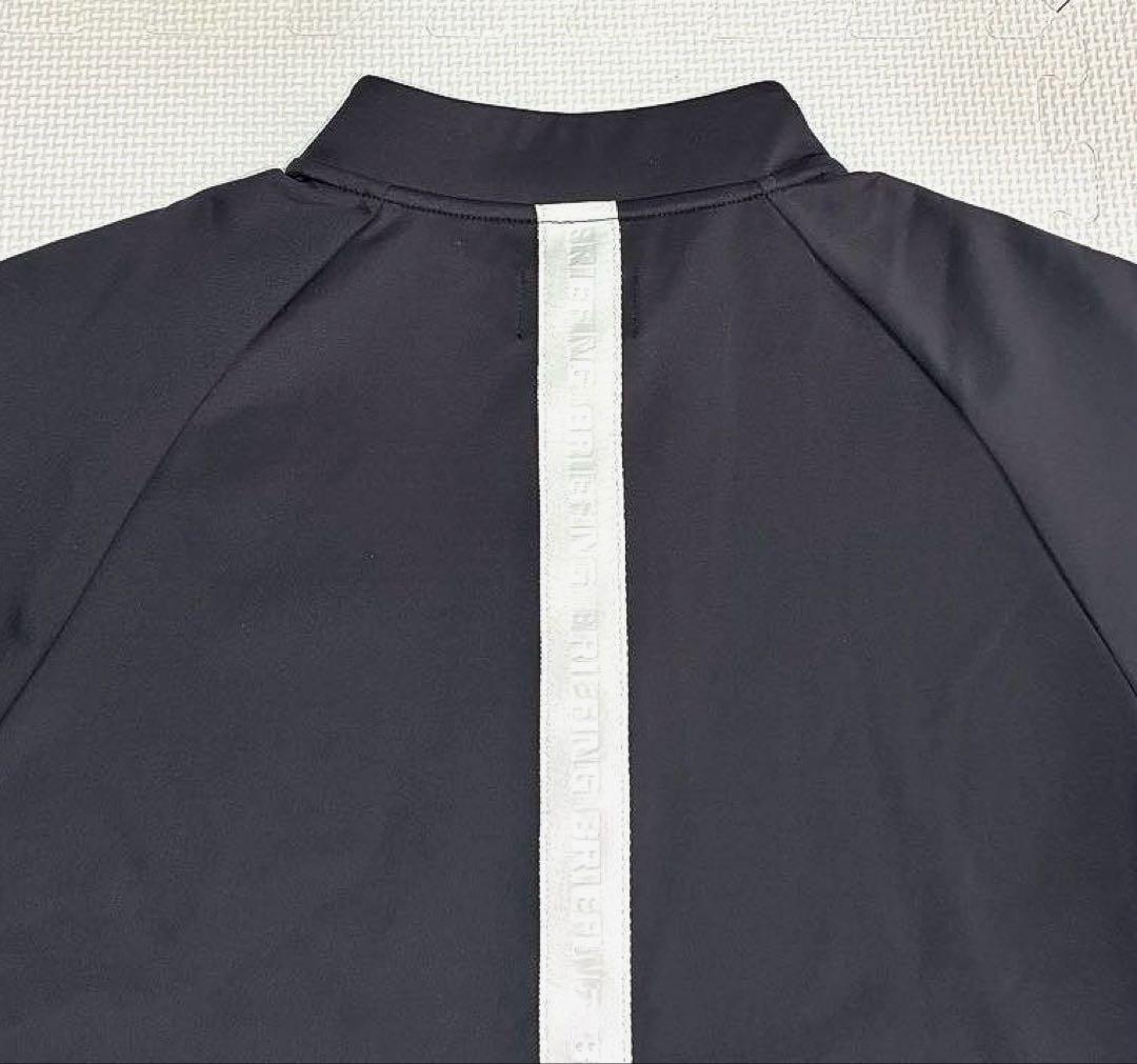 BRIEFING バック ロゴライン ハーフジップモックシャツ （BLK／M）
