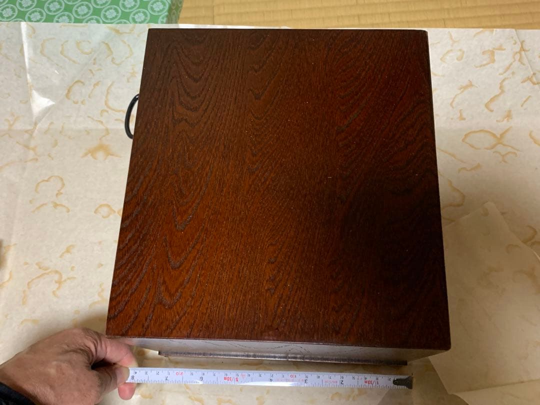 木製けやきの三ツ引 2段 小物入れ