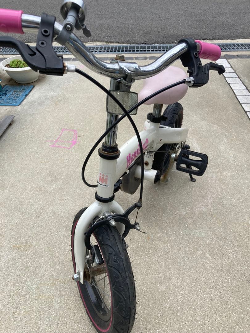 Henshin 幼児用自転車 ホワイト/ピンク