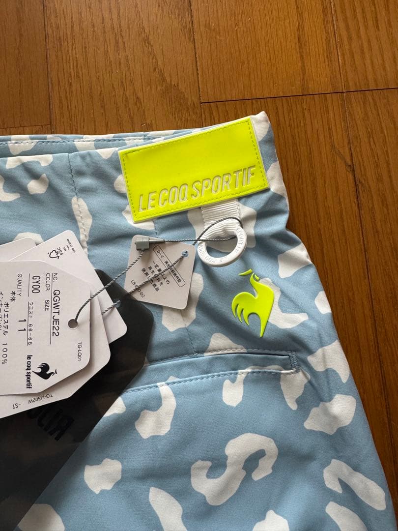 LE COQ SPORTIF ヒョウ柄スカート 水色