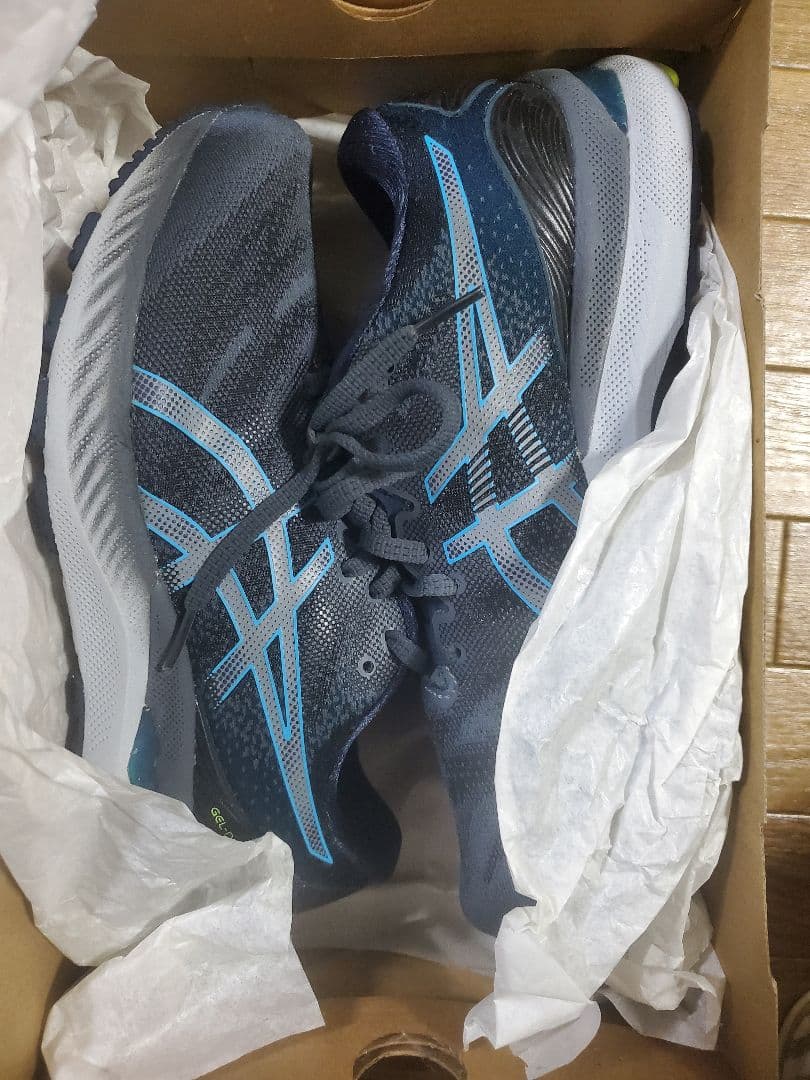 ASICS ゲルニンバス23 グレー/ブルー