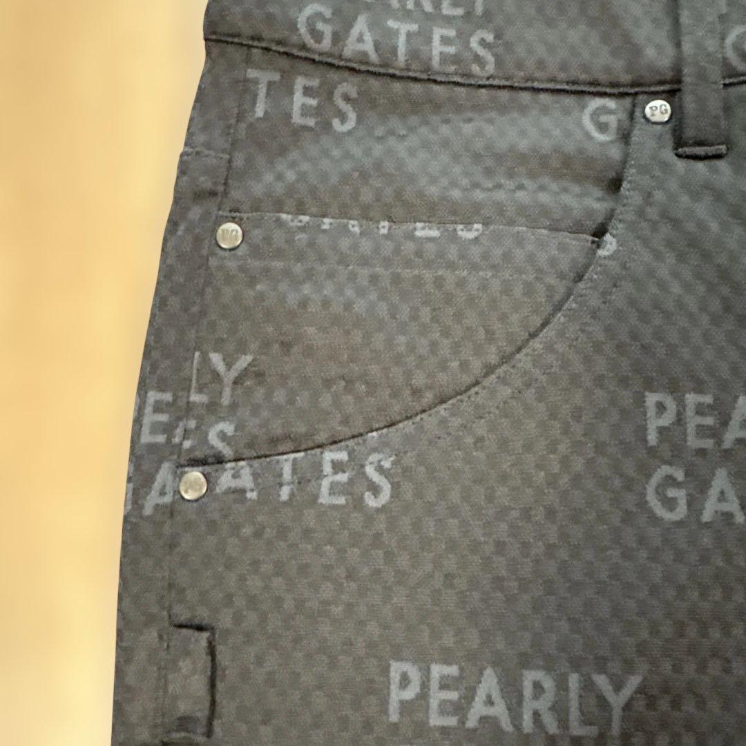 PEARLY GATES ブラック ロゴパンツ