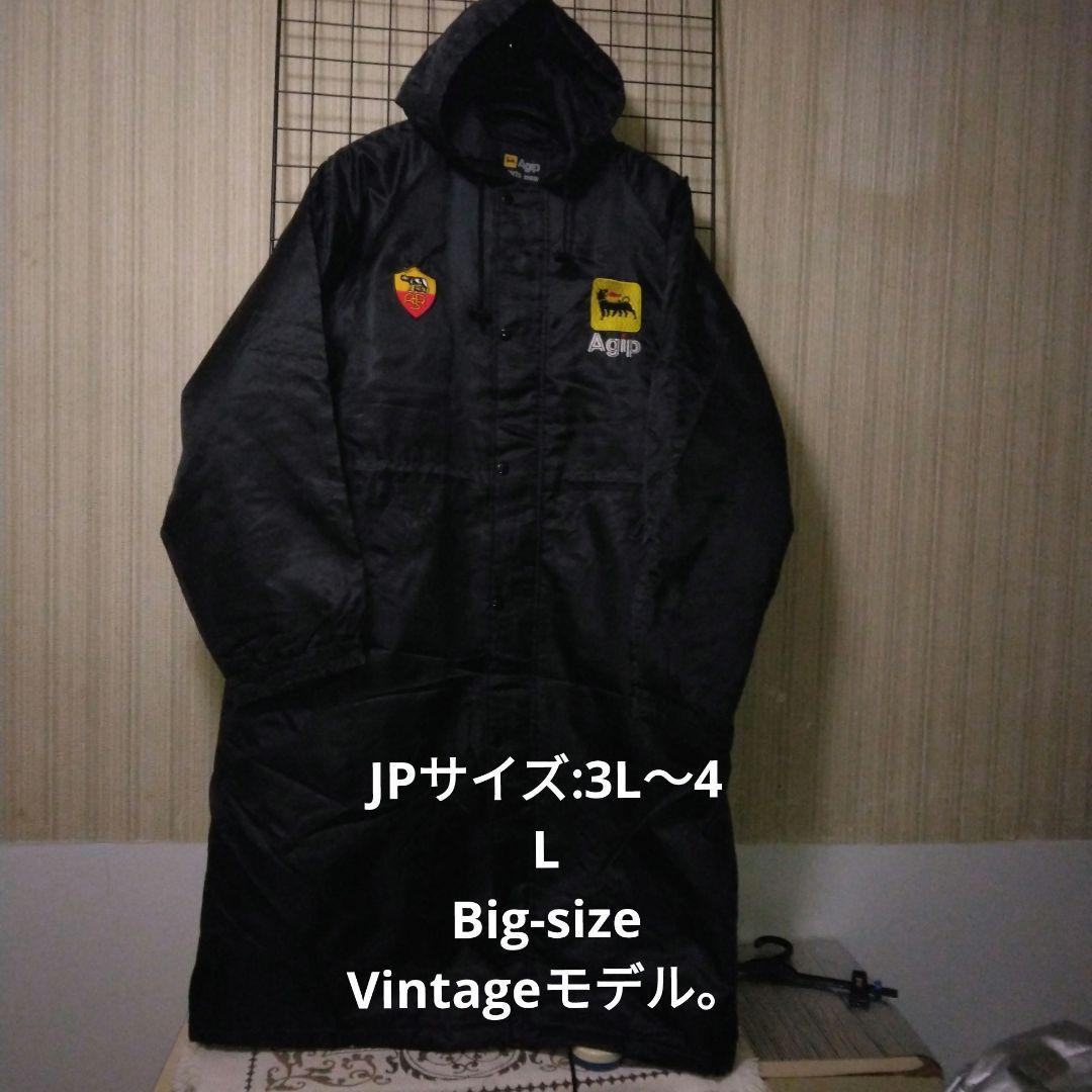 AS.Roma ビンテージロングコート。3L～4L BLK