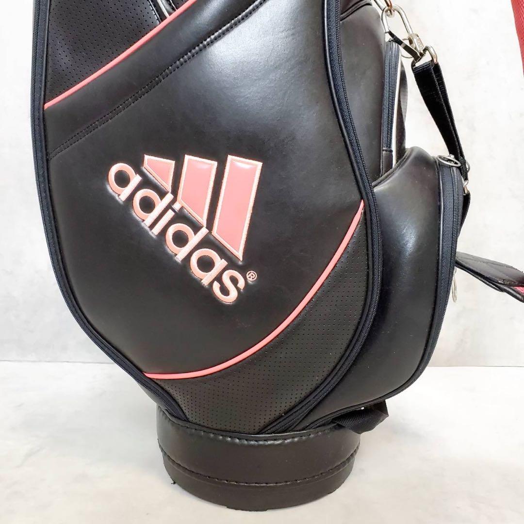 adidas アディダス キャディバッグ ブラック×ピンク ゴルフバッグ