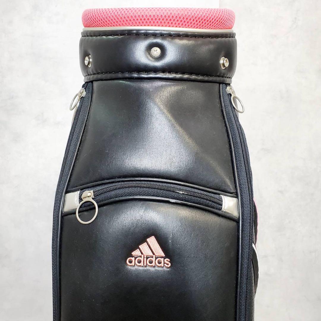 adidas アディダス キャディバッグ ブラック×ピンク ゴルフバッグ