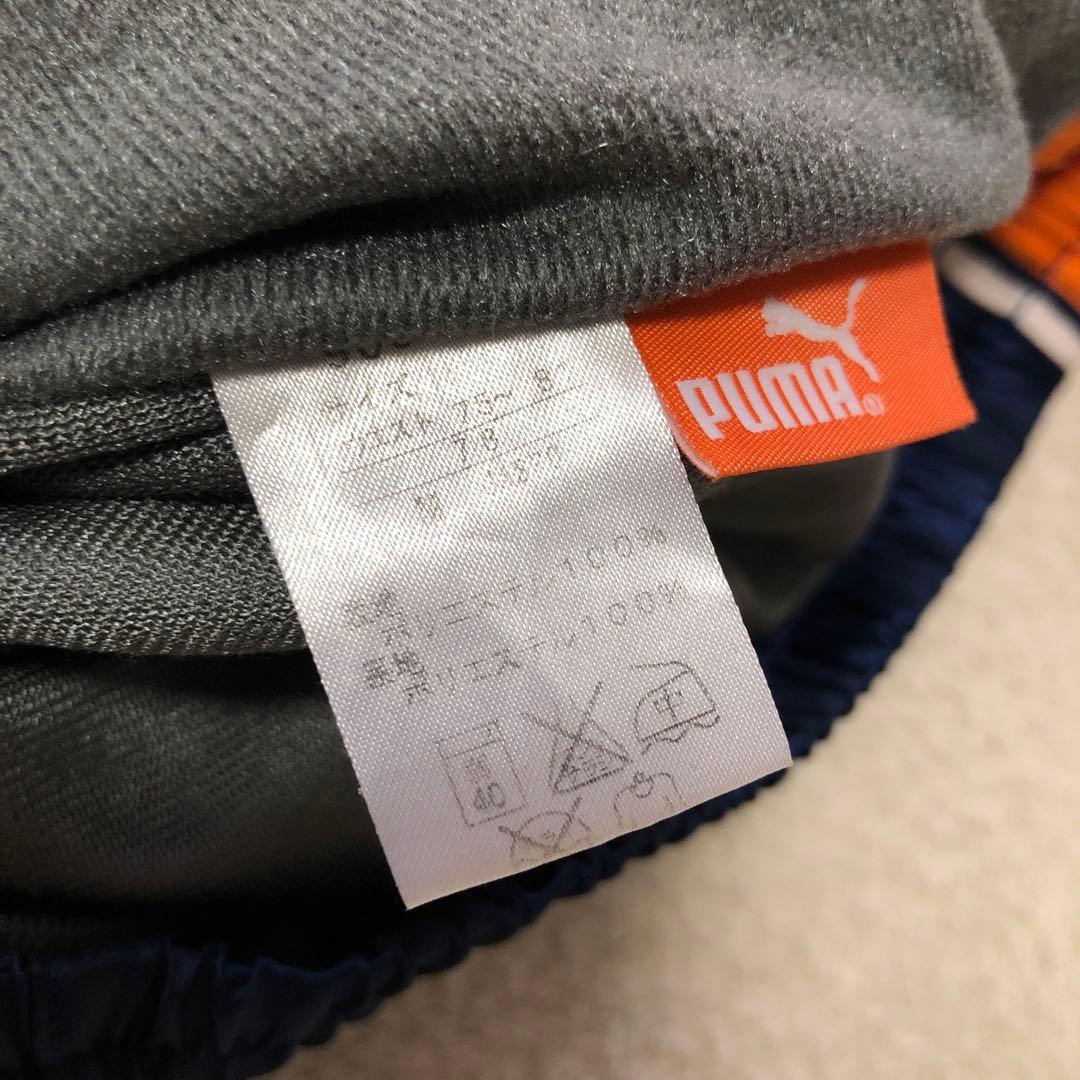 良品　y2k PUMA プーマ　プージャ　光沢ナイロンセットアップ　ネイビー　M