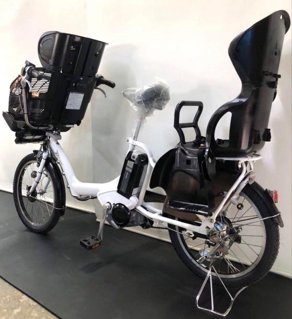 1年保証 ブリヂストン　20インチ　子供乗せ　3人乗り 白色　電動アシスト自転車