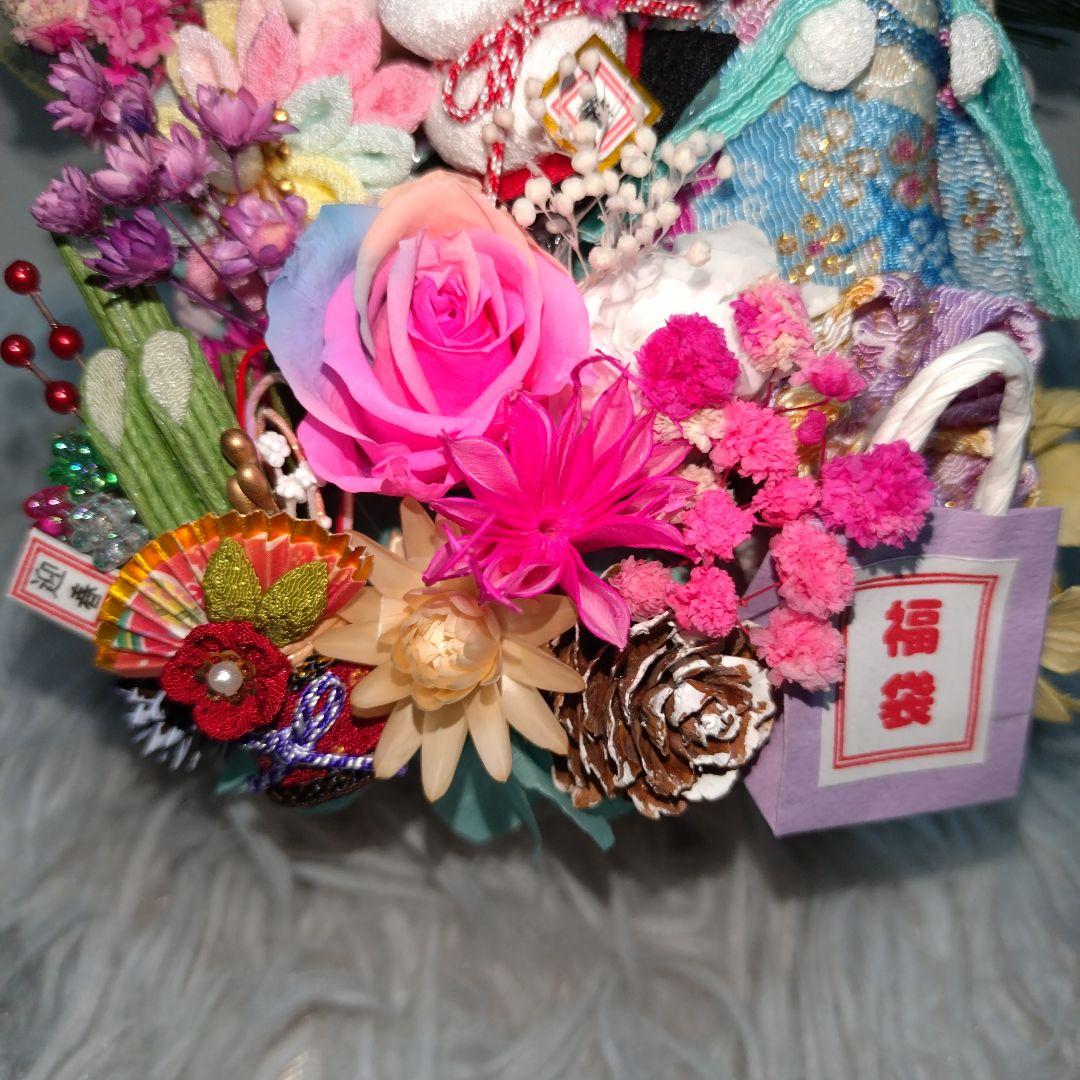 ご予約済✦2点セット✦謹賀新年＆くまちゃんのクリスマス…ブリザーブドアレンジ