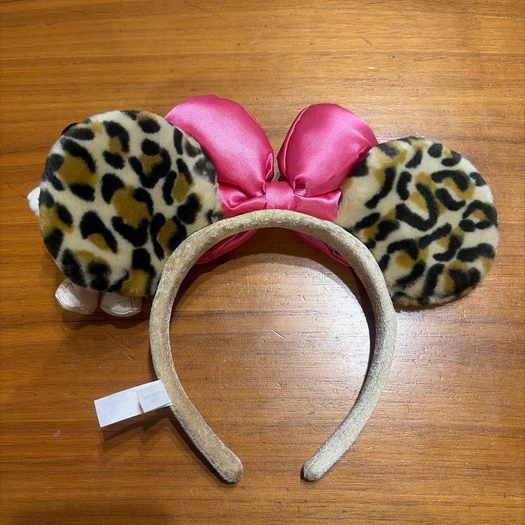 ディズニー ミニーちゃん ヒョウ柄カチューシャ