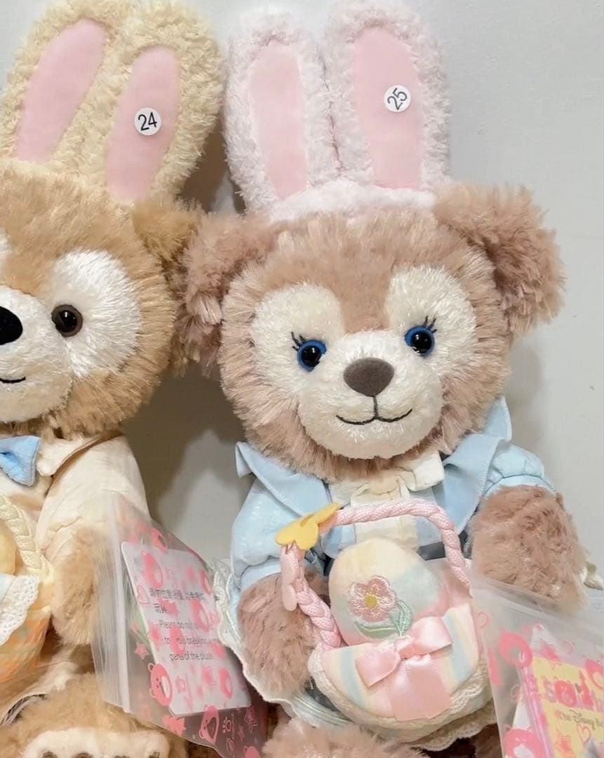 写真子発送❣️上海ディズニー　イースター　ダッフィーとシェリーメイぬいぐるみ SS