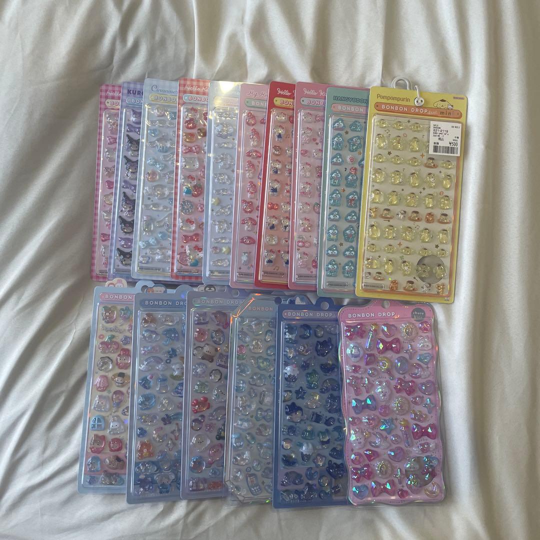 シール まとめ売り♡ 48枚 サンリオ多め ボンボンドロップシール うるちゅる