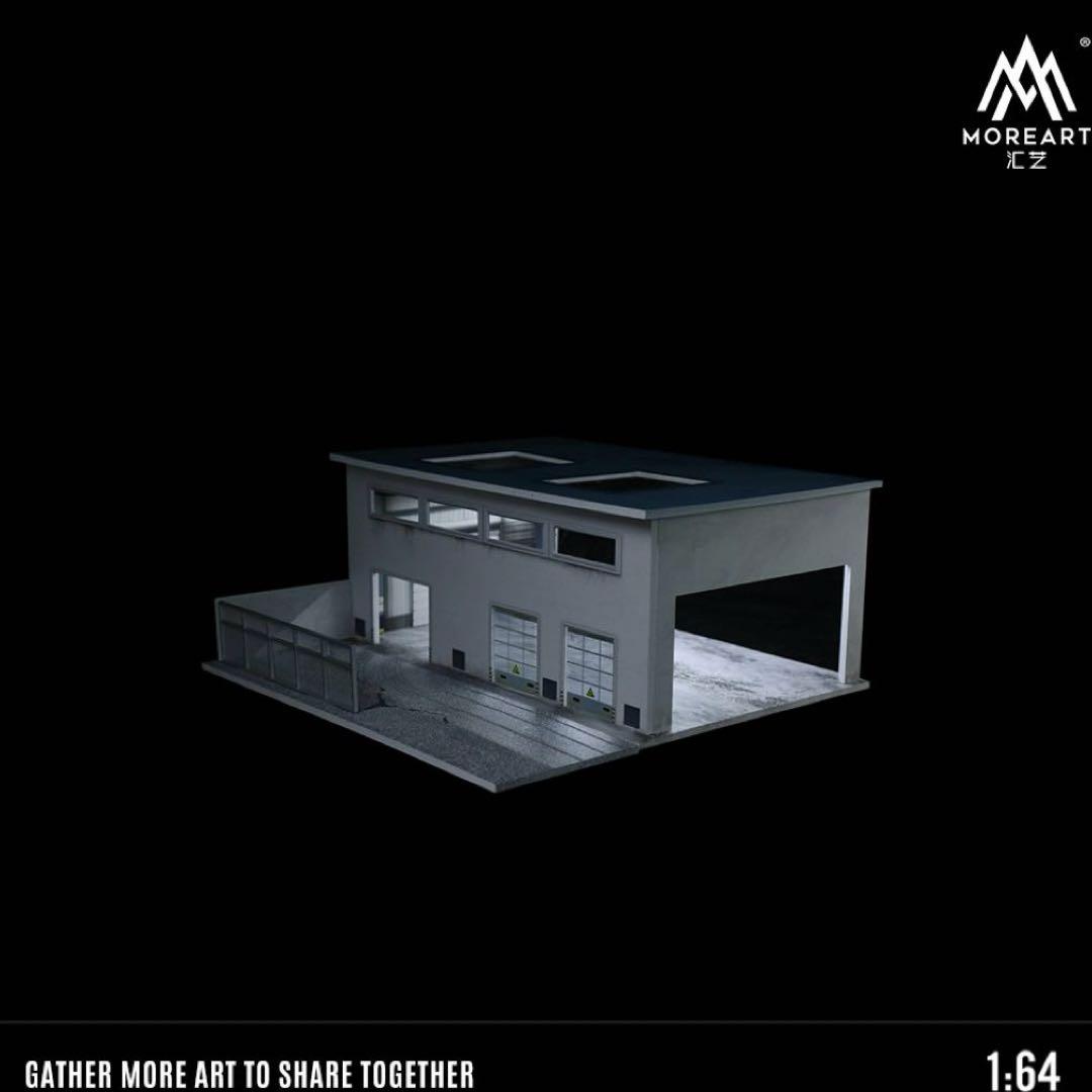 《最新入荷》1/64 大型整備工場モデル LED照明付き 新品・未使用品