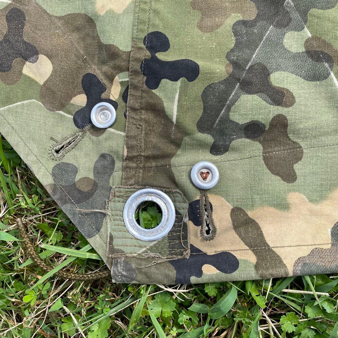 【超レア】ドイツ　軍幕　収納袋付　アメーバカモ　パップテント　ハーフ　１枚