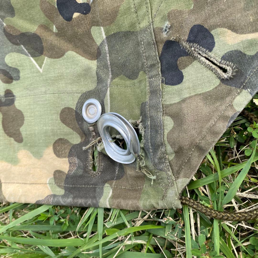 【超レア】ドイツ　軍幕　収納袋付　アメーバカモ　パップテント　ハーフ　１枚