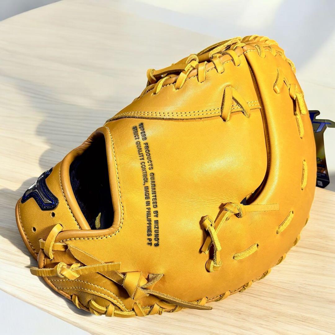 ま　Mizuno 軟式 ファーストミット グローブ 左投げ用 イエロー