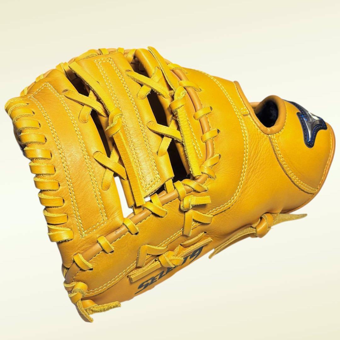 ま　Mizuno 軟式 ファーストミット グローブ 左投げ用 イエロー