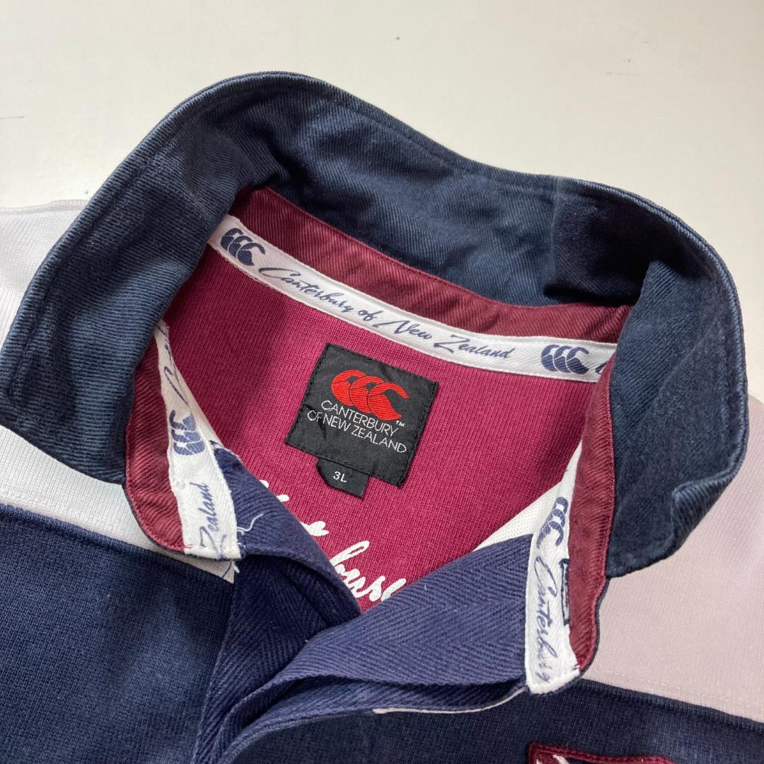 カンタベリー　ラガーシャツ　3L（2XL）　ポロシャツ　長袖　ボーダー　ラグビー