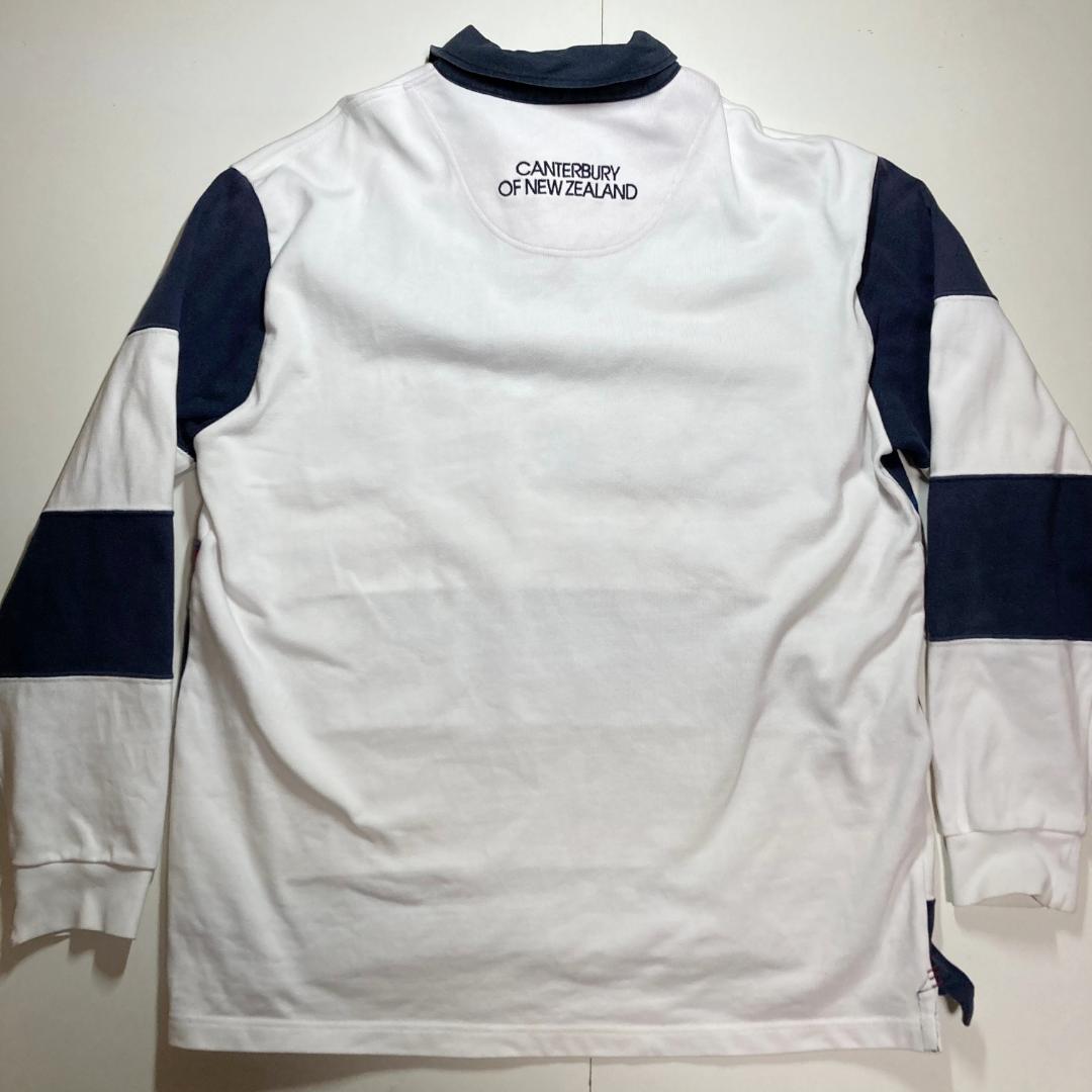 カンタベリー　ラガーシャツ　3L（2XL）　ポロシャツ　長袖　ボーダー　ラグビー