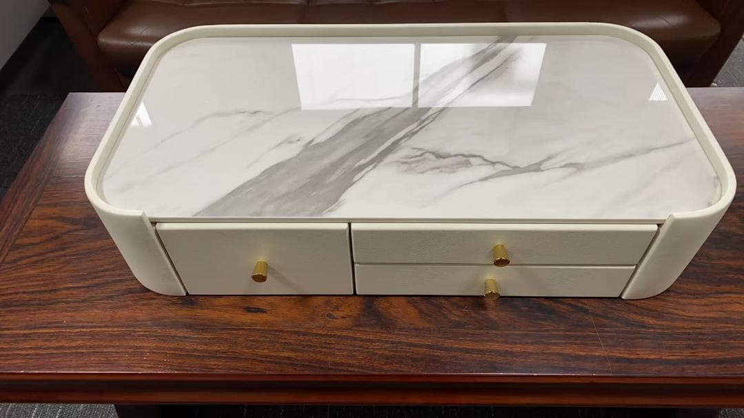 ホワイトドレッサー・鏡台 訳あり品　写真をご確認J205-80-03 デスクのみ