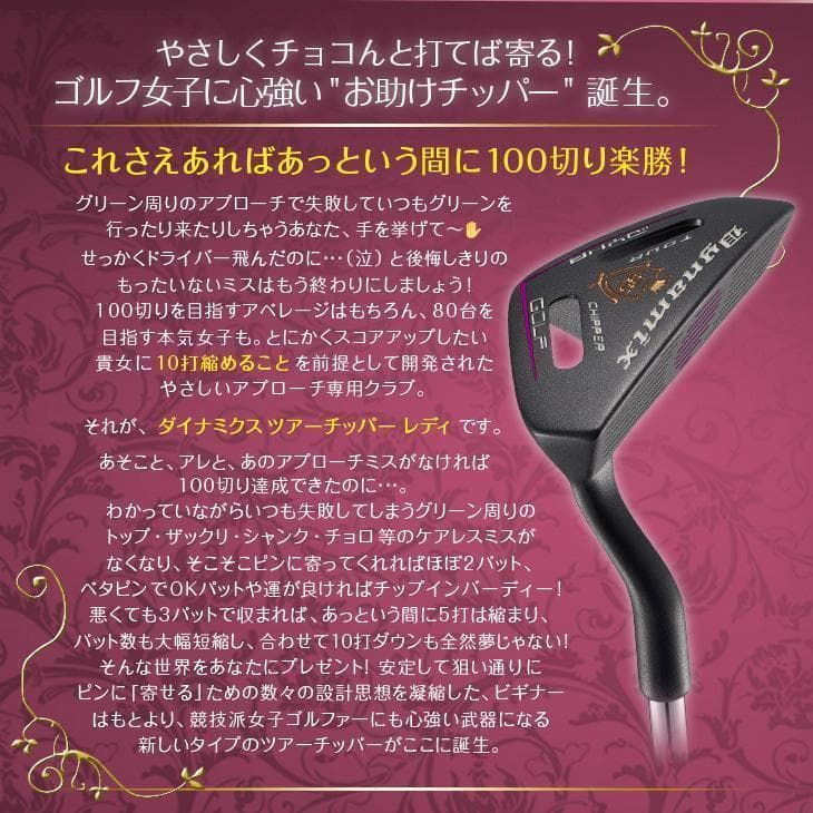 レディース★新品 ダイナミクス ツアーチッパー 33インチ 簡単スコアアップ