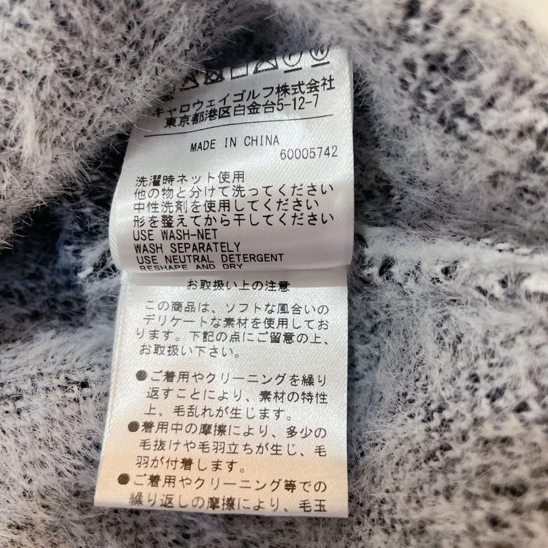 キャロウェイ　レディース　 ニット　M　Vネック　セーター　チェック柄　ゴルフ