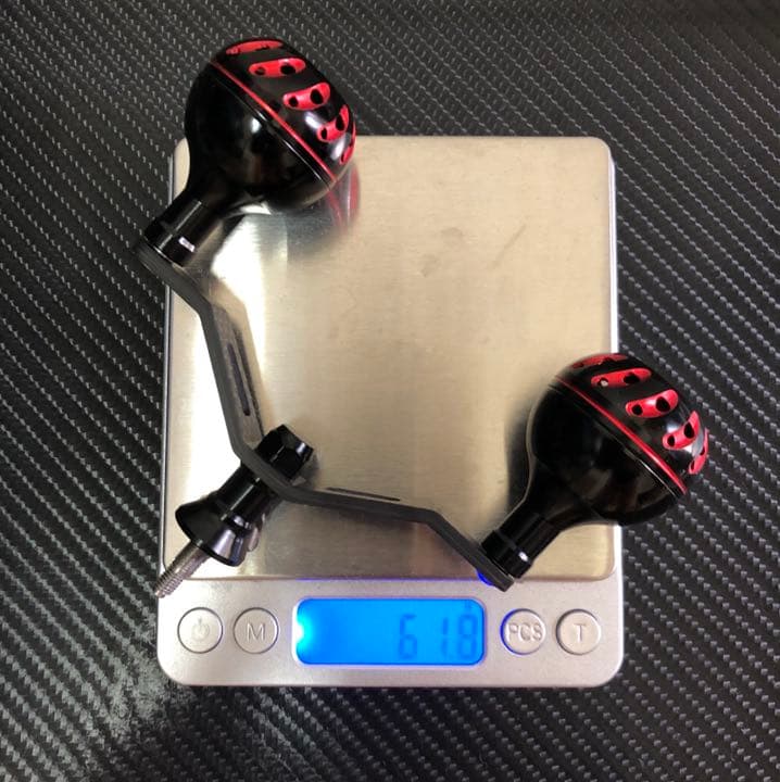 SHIMANO用スピニングリールカーボンダブルハンドル パワーハンドルノブセット