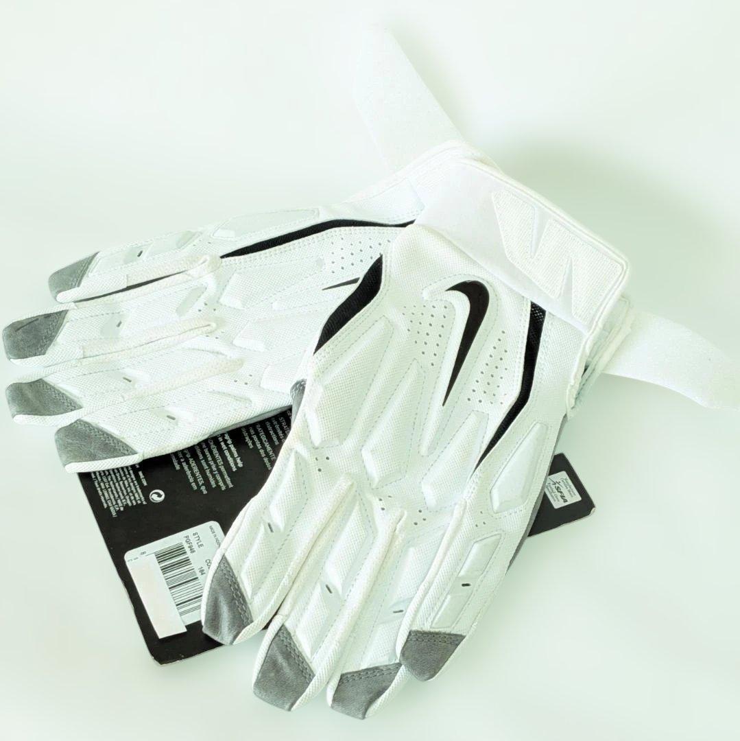 NIKE アメフトグローブ ホワイト2XL保護ジェルパッド クッション性グリップ