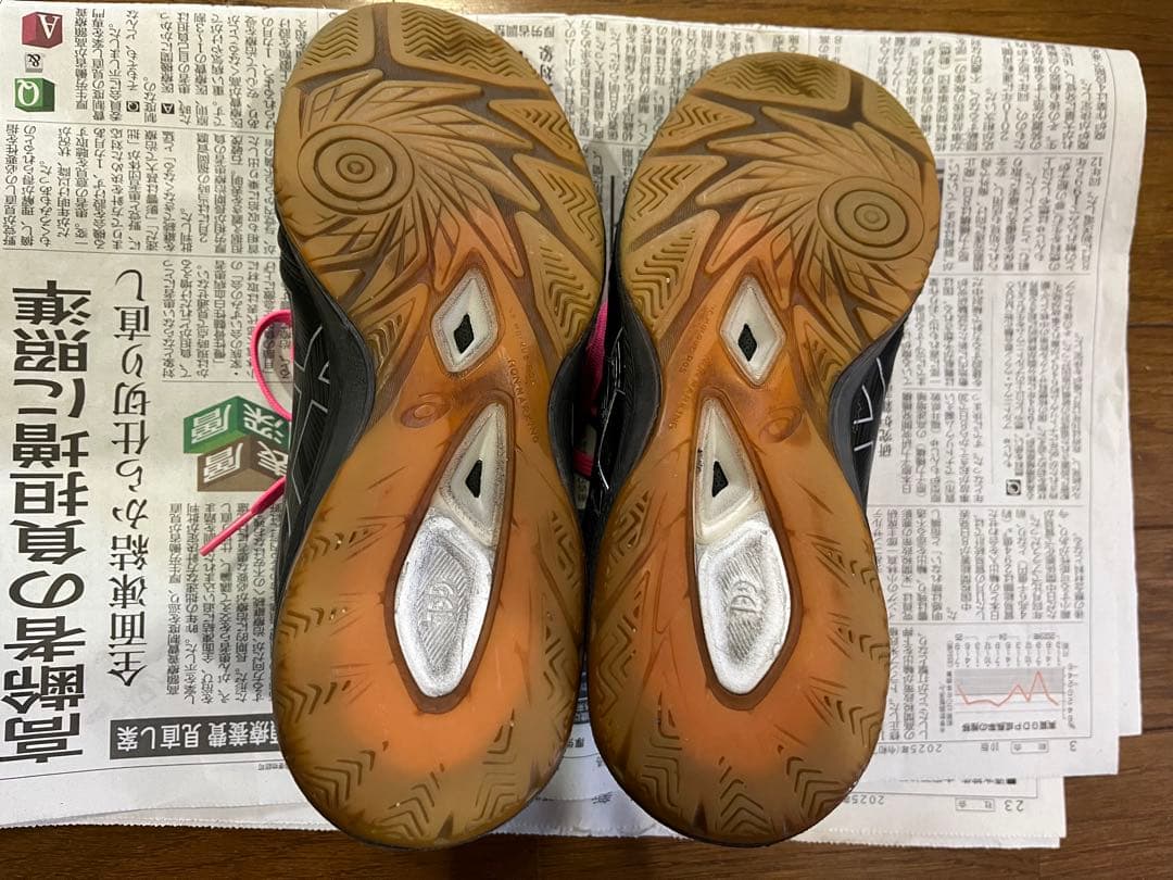アシックスフットサルシューズデスタッキ K FF ブラック×ブラック24.0cm
