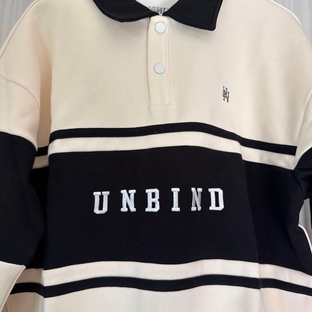UNBIND SWEAT POLO サイズM WHITE x BLACK
