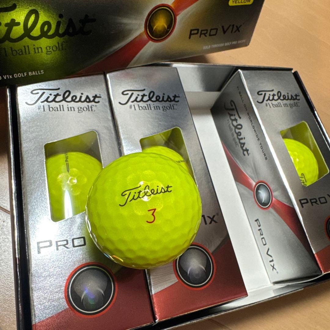 新品　Titleist Pro V1x イエロー 4個入り
