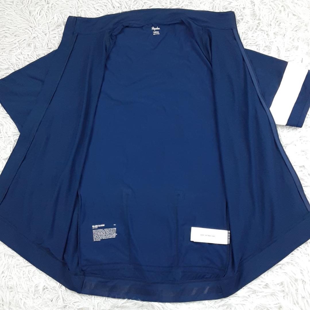 美品◎rapha ラファ サイクリングジャージ Lサイズ ネイビー 紺 半袖