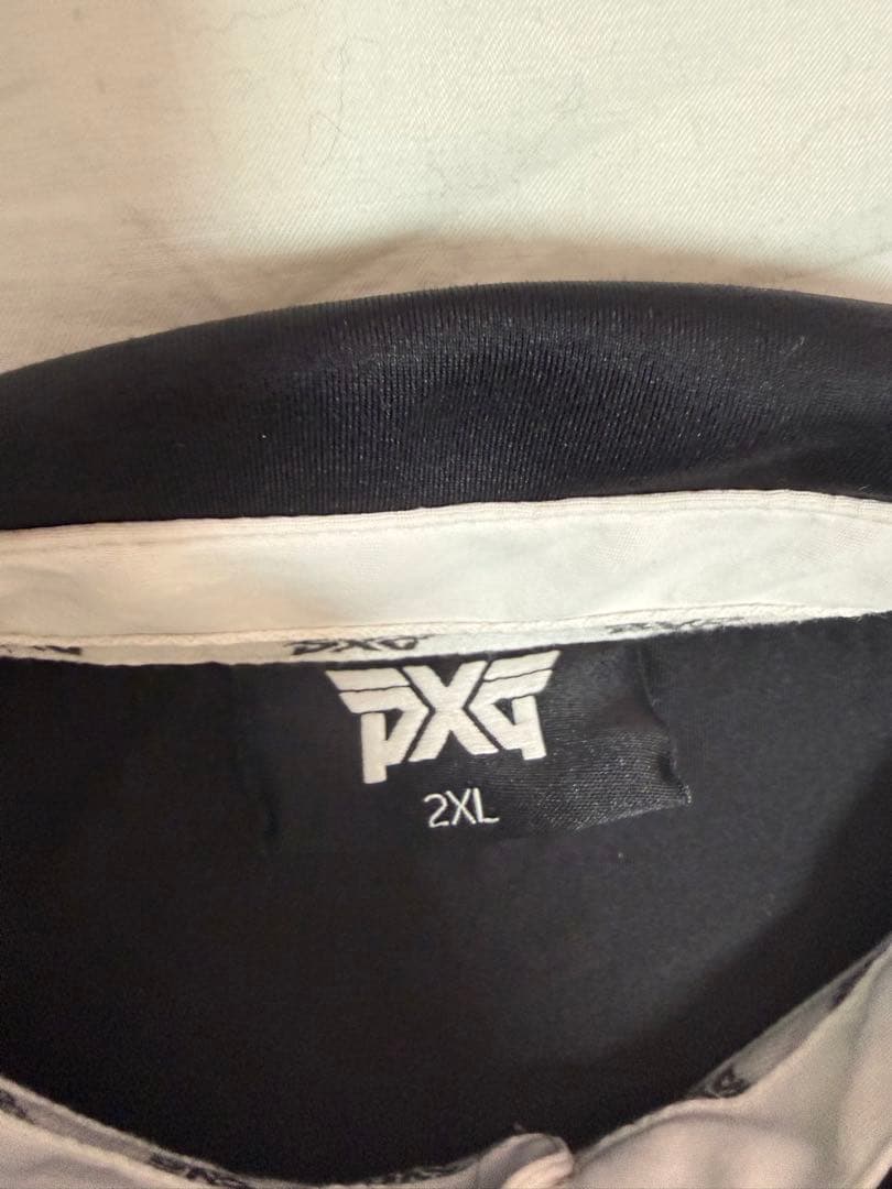 PXG ゴルフシャツ　ポロシャツ　長袖　黒　メンズ　ゴルフウェア　2XL