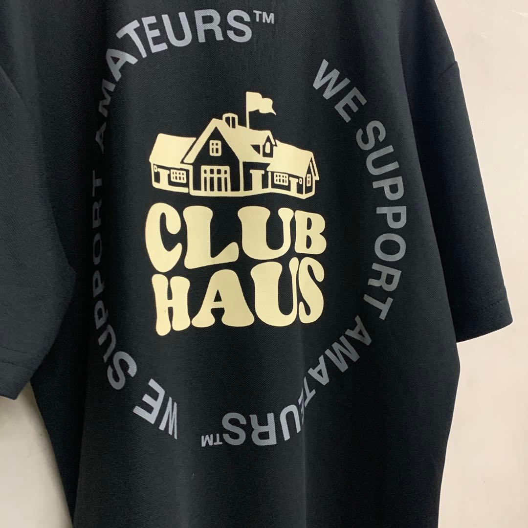 【美品】Club Haus ブラック ポロシャツゴルフウェア春夏男女兼用