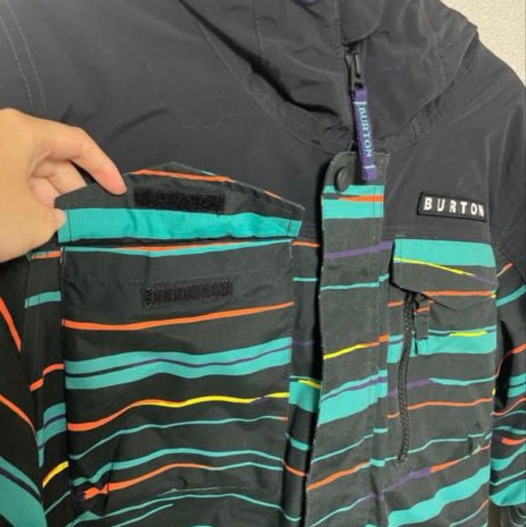 【美品】BURTON ストライプ スノーボードジャケット