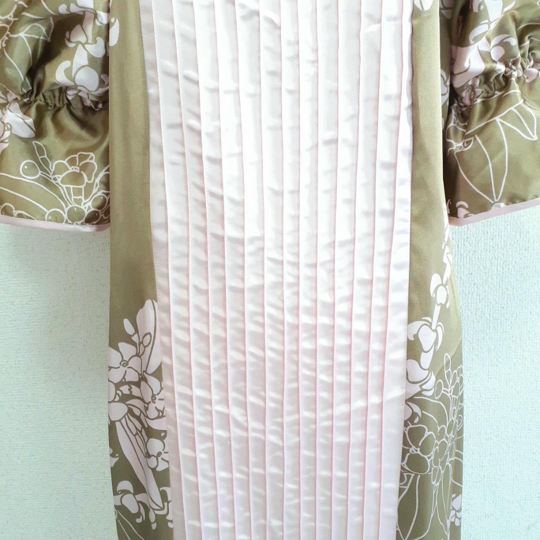 美品◎メネフネプランテーション フラダンス用ドレス ピンク 桃 ベージュ 白茶