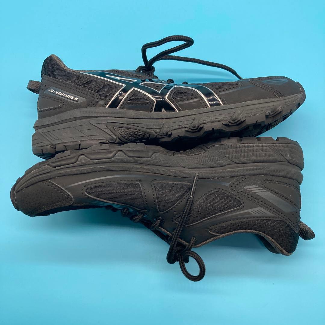 【美品】ASICS アシックスGEL-VENTURE6 23.5cm黒ランニング