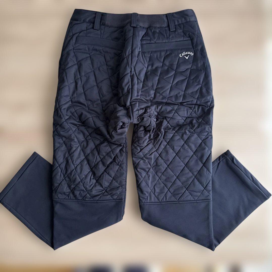 Callaway ネイビー キルティング中綿パンツ