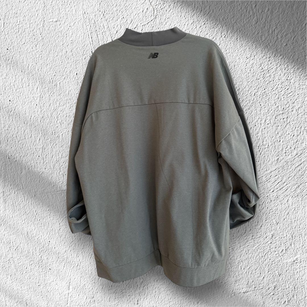 【美品】 New Balance グレー モックネック トレーナー 2XL