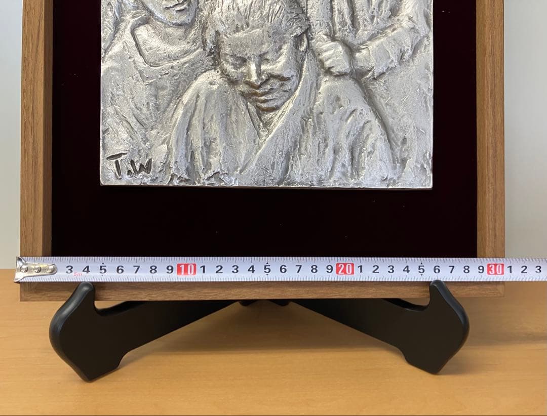 【渡辺 徹】彫刻家 ブロンズ額 新潟 東京美術学校 日展会員 アンティーク 貴重