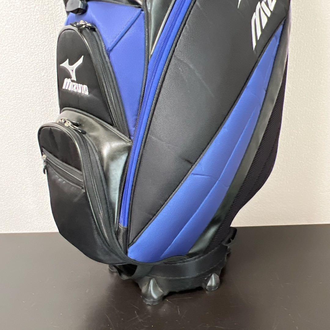 ミズノ MIZUNO キャディバッグ ゴルフバッグ ブラックブルー 5分割 9型