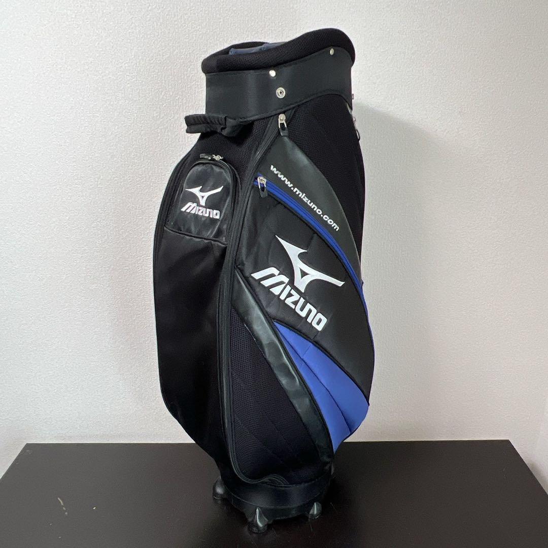 ミズノ MIZUNO キャディバッグ ゴルフバッグ ブラックブルー 5分割 9型