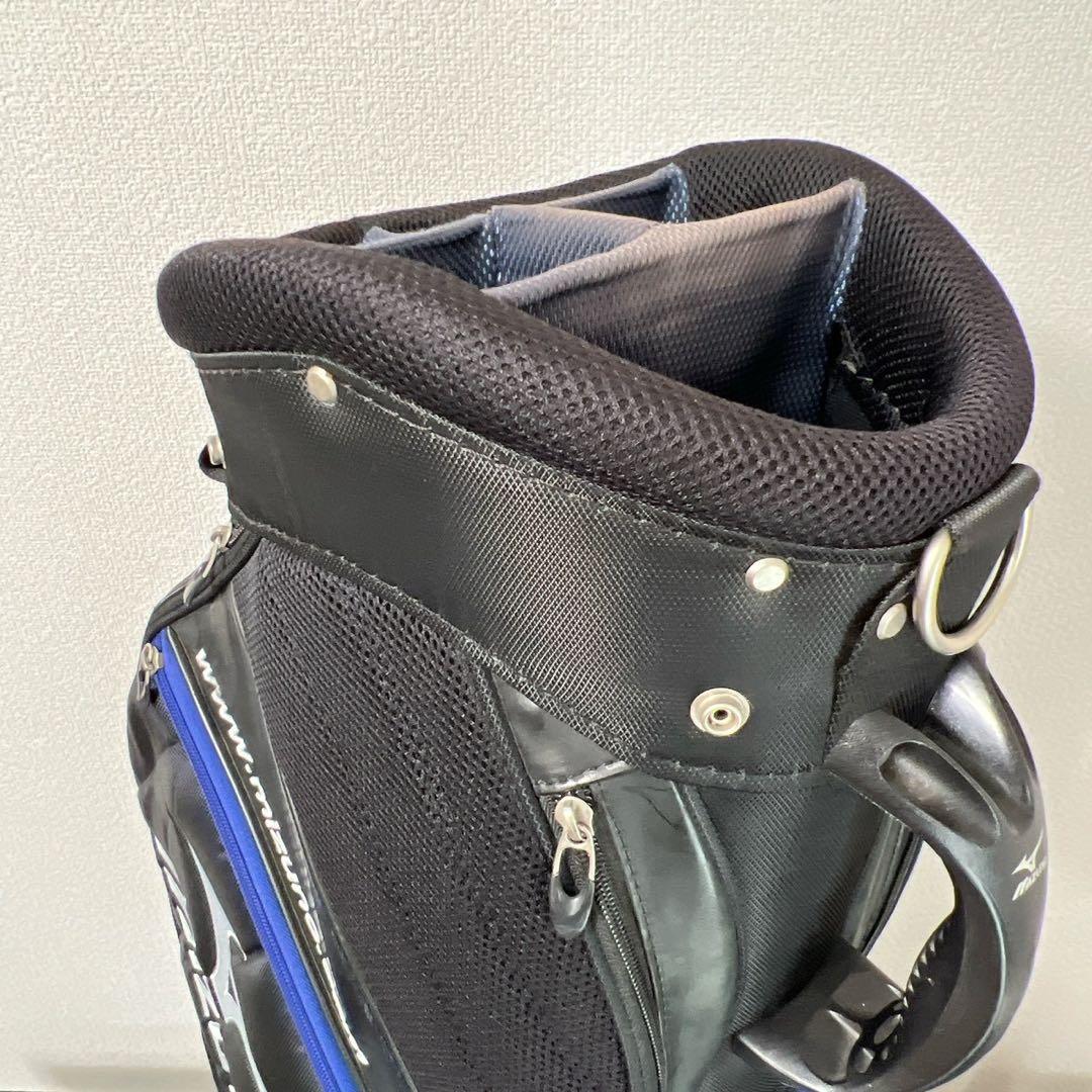 ミズノ MIZUNO キャディバッグ ゴルフバッグ ブラックブルー 5分割 9型