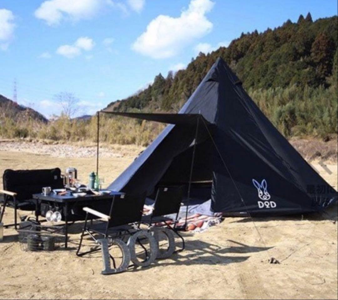 DOD★ワンポールテントL　ブラック★未開封新品★8人用★コンパクトで簡単設営